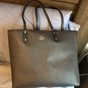 Large Leather Coach Tote